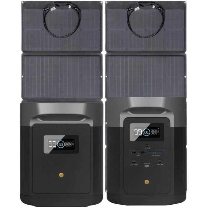 EcoFlow DELTA Max Solar Generator with Extra Battery + 2 x 160W Solar Panels - Grassroots Greenhouses