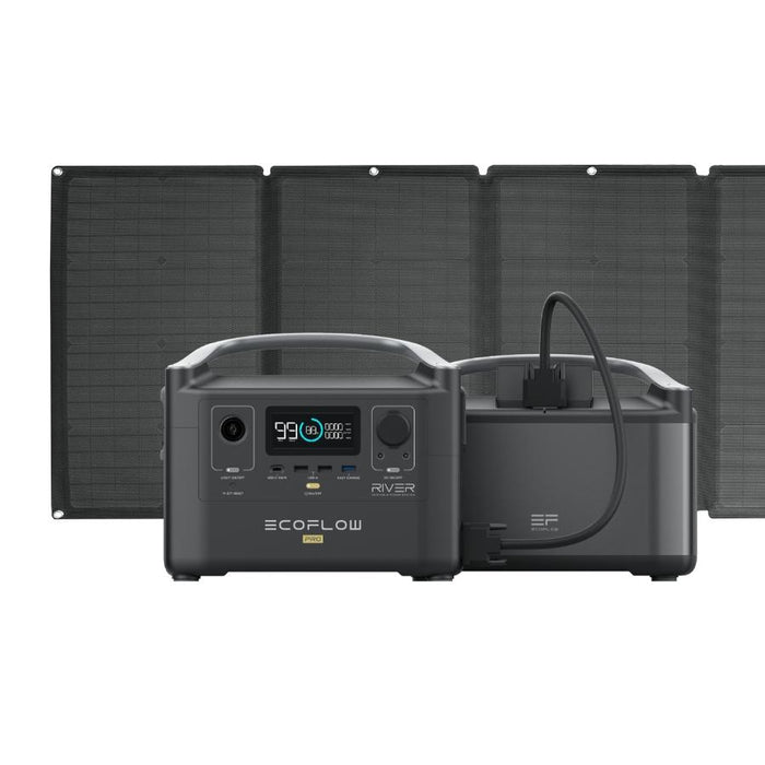 EcoFlow RIVER Pro With Extra Battery + 1x 160W Solar Panel - Grassroots Greenhouses