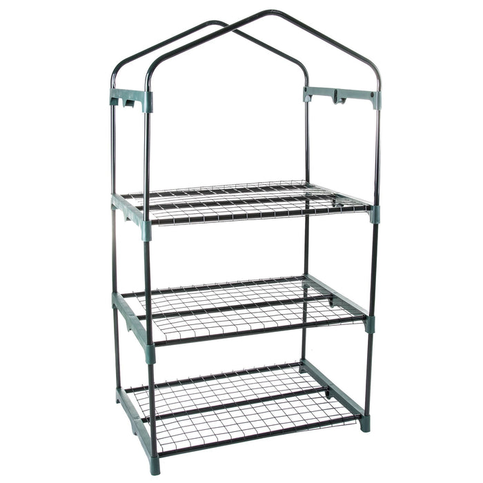 Genesis 3 Tier Portable Rolling Greenhouse with Clear Cover - Grassroots Greenhouses