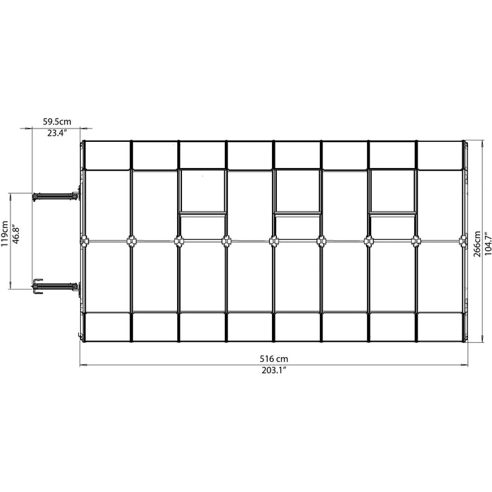 Rion Hobby Gardener Greenhouse | 8 x 16 - Grassroots Greenhouses
