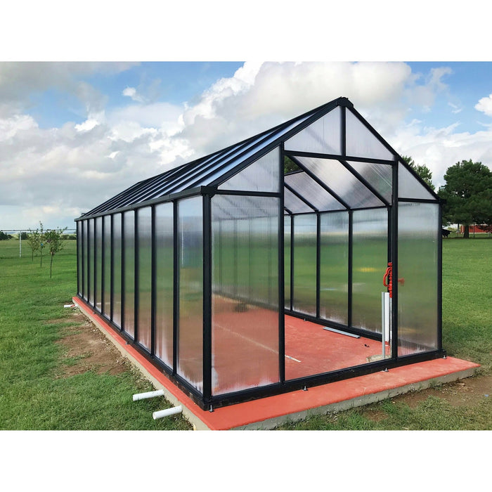 Riverstone MONT Premium Greenhouse | 8 x 16 - Grassroots Greenhouses
